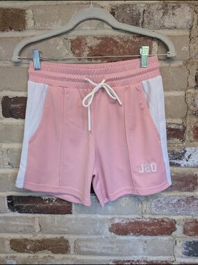 J80 Women's Pink Athletic Shorts with White Side Panels
